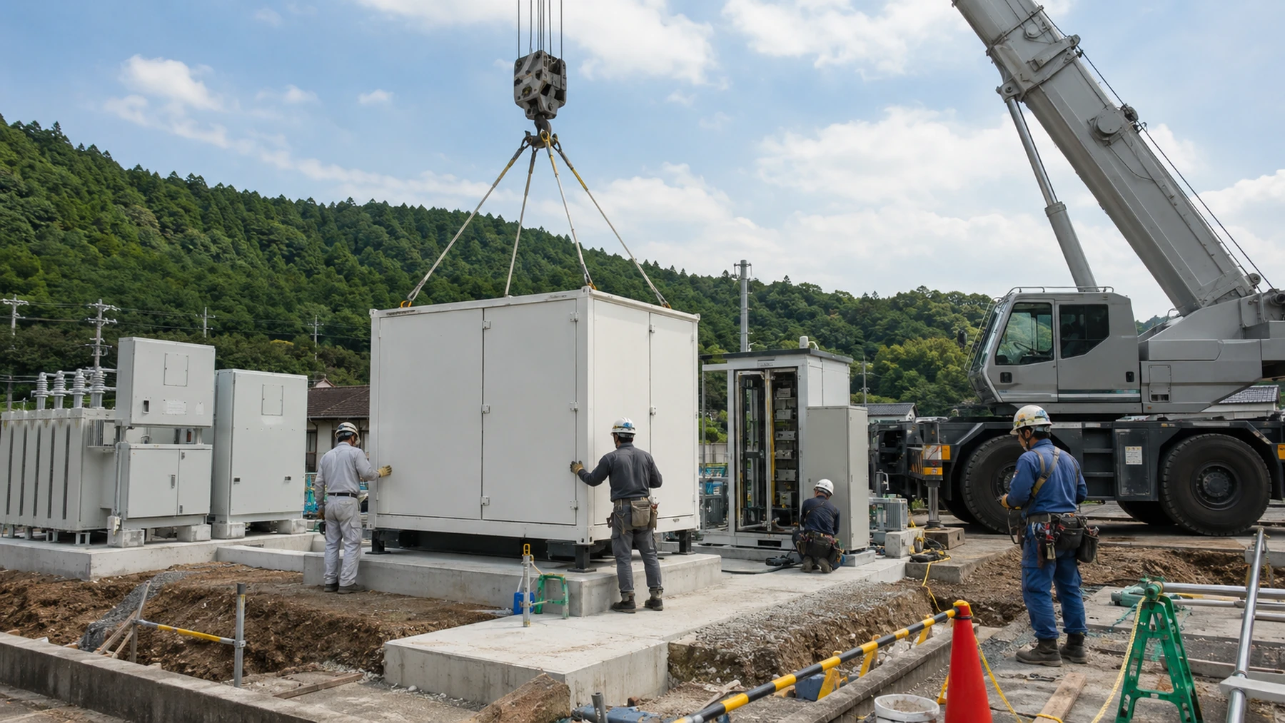 日本国内の蓄電所EPC施工イメージ