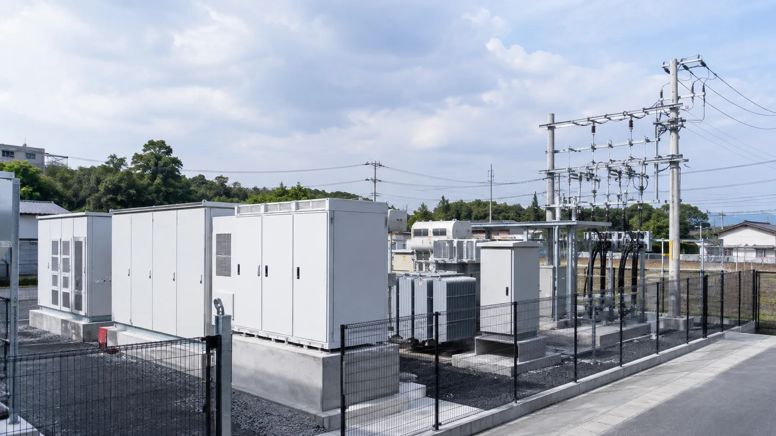 日本国内の蓄電池設備と電力系統の接続イメージ
