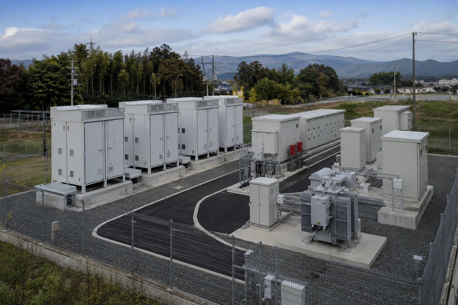 日本国内の高圧系統用蓄電池設備イメージ