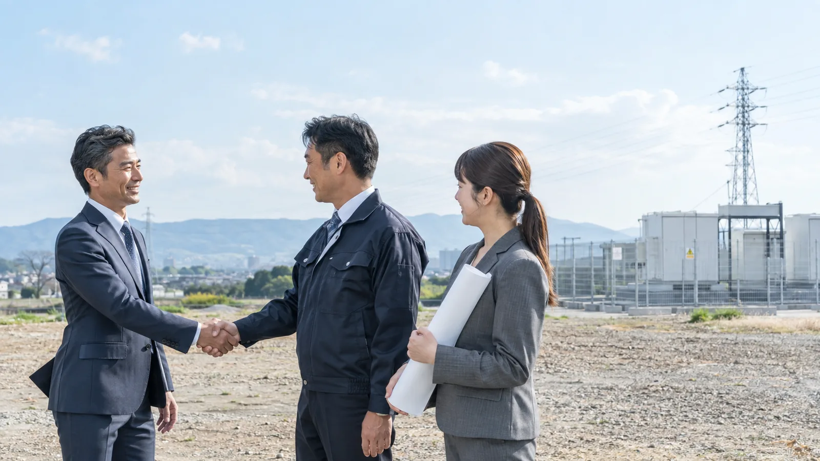 蓄電池メーカー・調達・EPC・土地情報をつなぐ協業イメージ